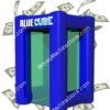 Blue Cube Inflatable Money Machine
